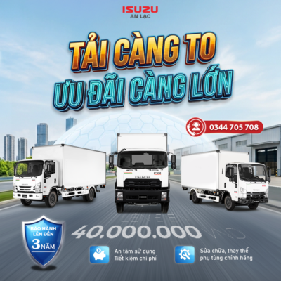 ISUZU TẢI CÀNG TO - ƯU ĐÃI CÀNG LỚN